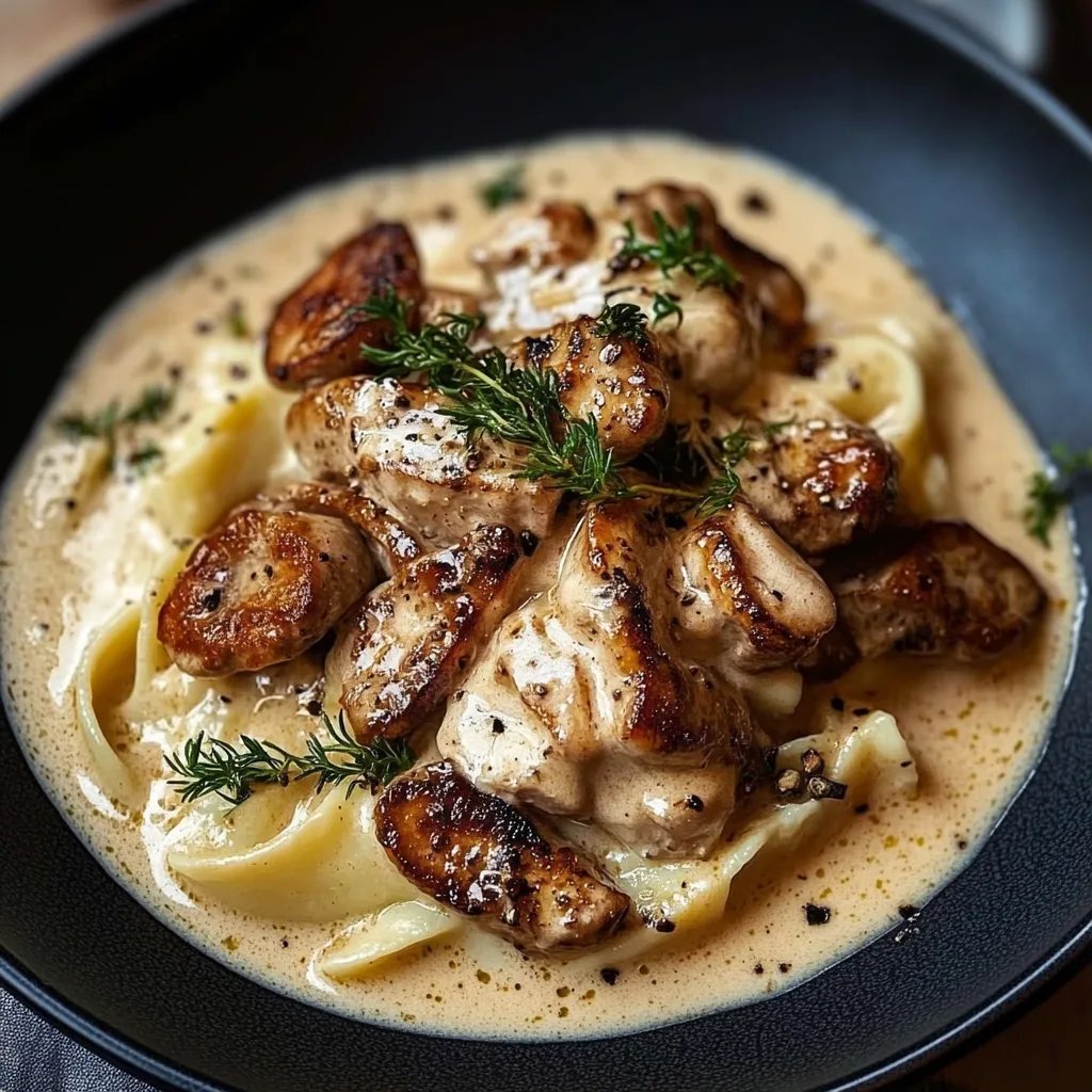 Hühnchen Stroganoff