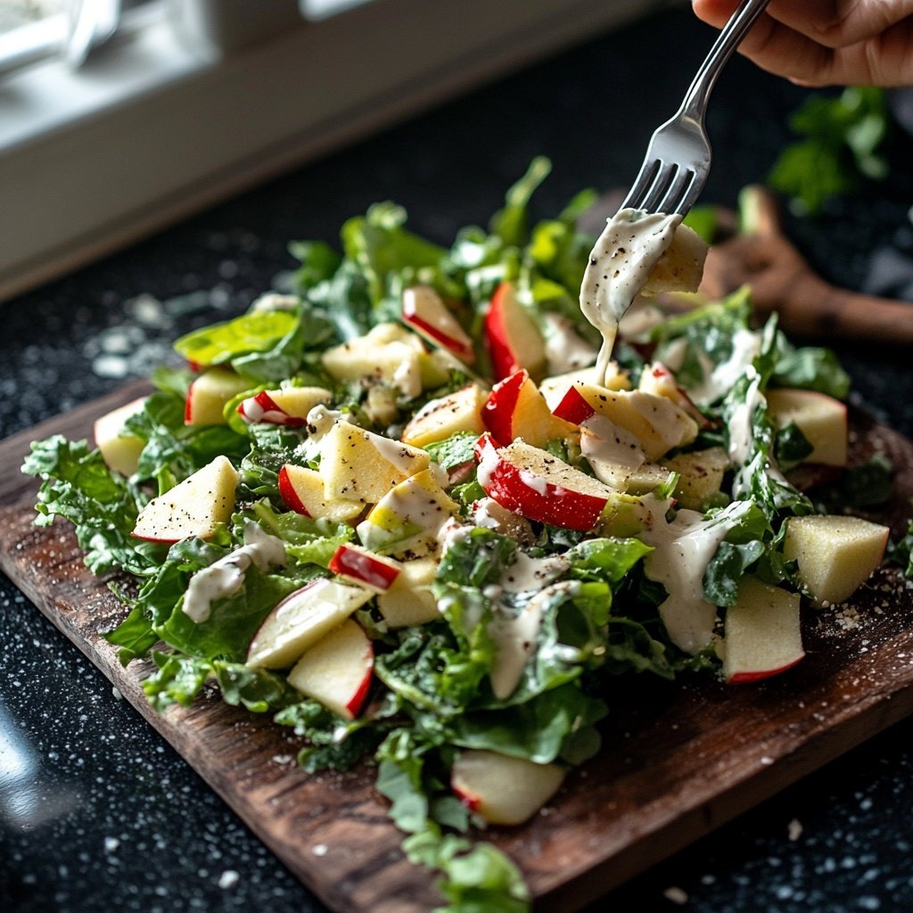Chinakohl-Apfel-Salat mit veganem Joghurtdressing