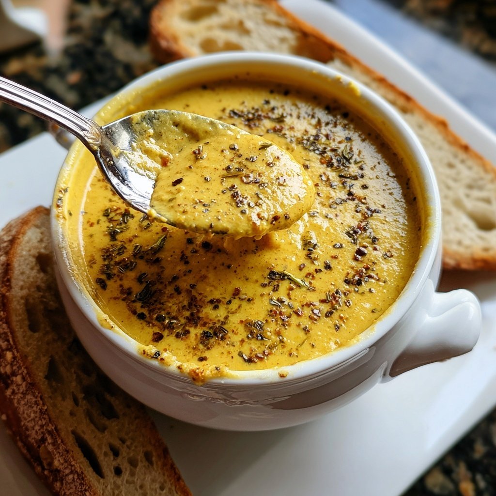 Vegane Blumenkohlsuppe mit Gewürzen
