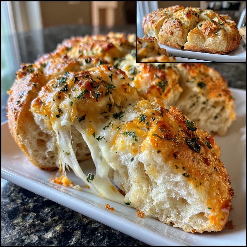 Zupfbrot Mit Käse Und Kräutern