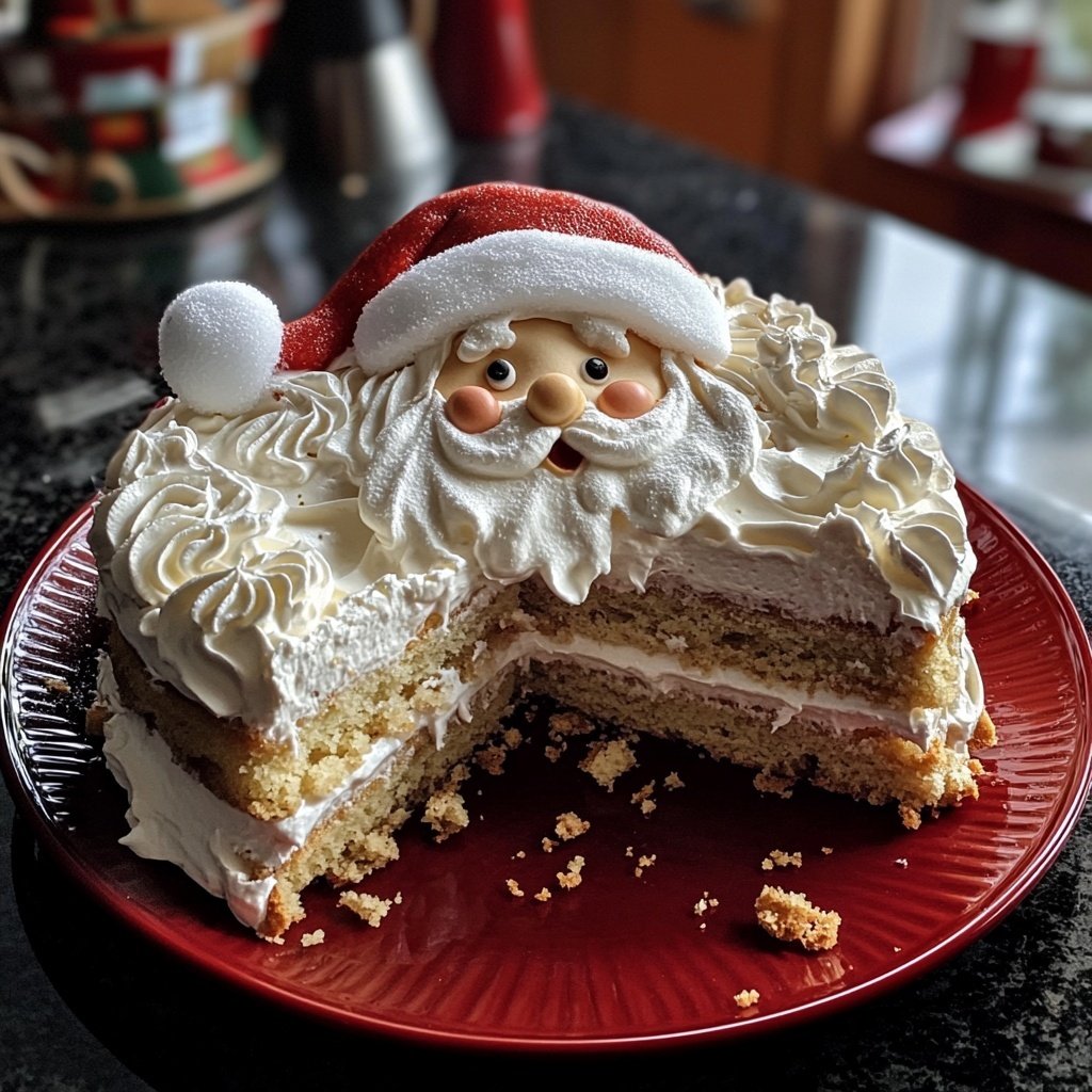 Last Minute Weihnachtsmann Torte