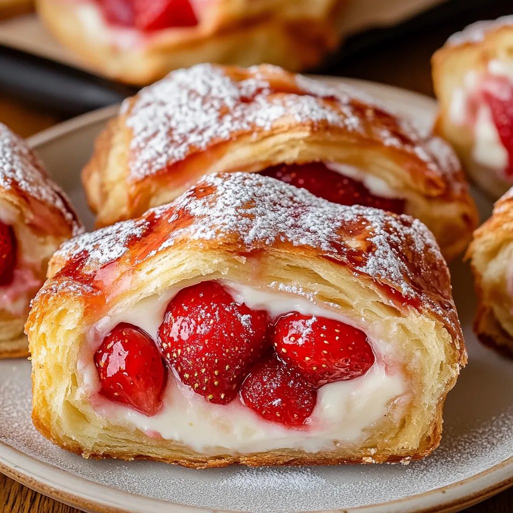 Erdbeeren Danish (mit Frischkäse)
