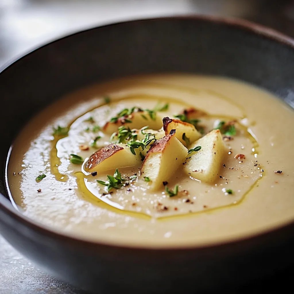 Edele Maronensuppe mit Apfel