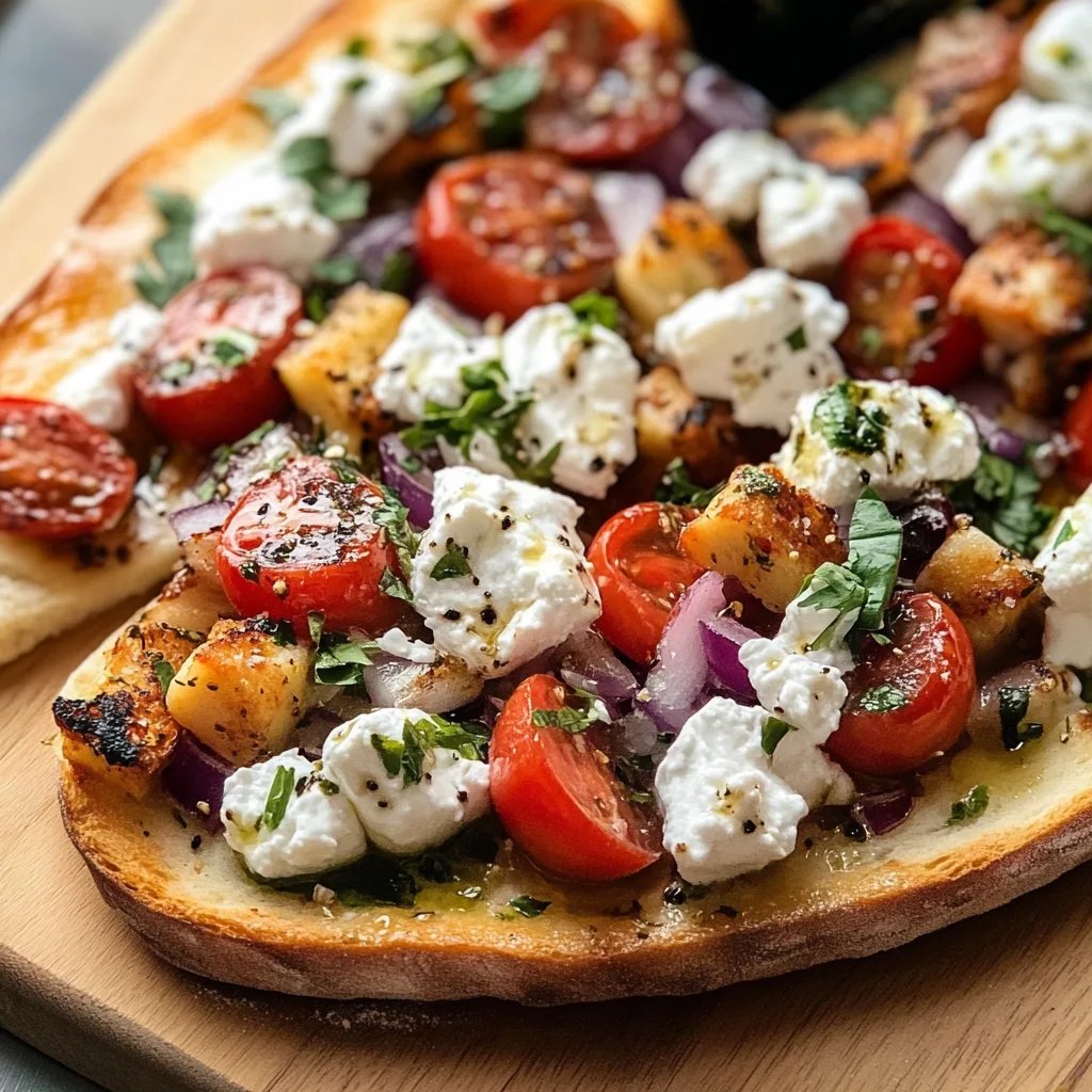 Griechisches Hähnchen-Fladenbrot