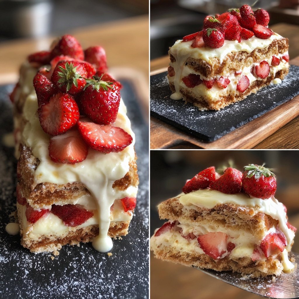 Erdbeer Mascarpone Biskuitrolle