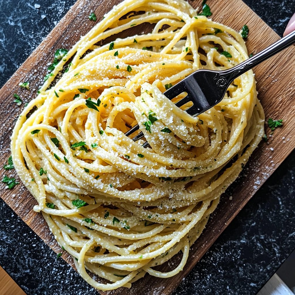 Spaghetti mit Zitronen-Knoblauch-Öl