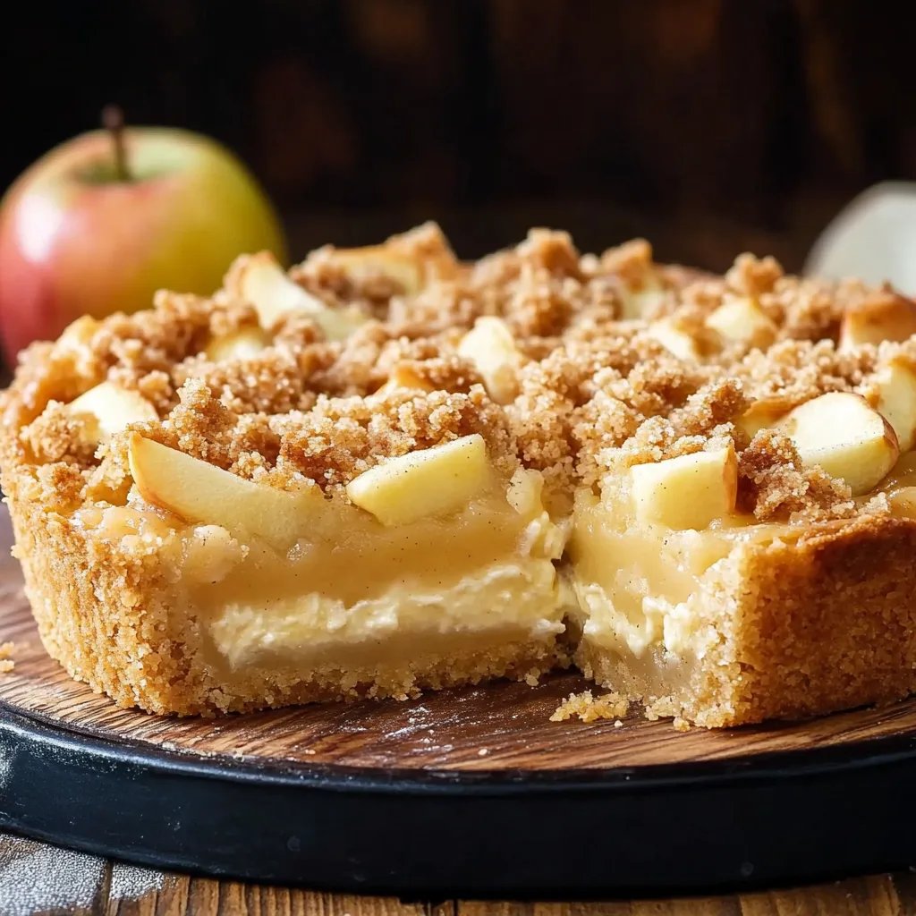 Streuselkuchen mit Äpfeln und Apfelmus