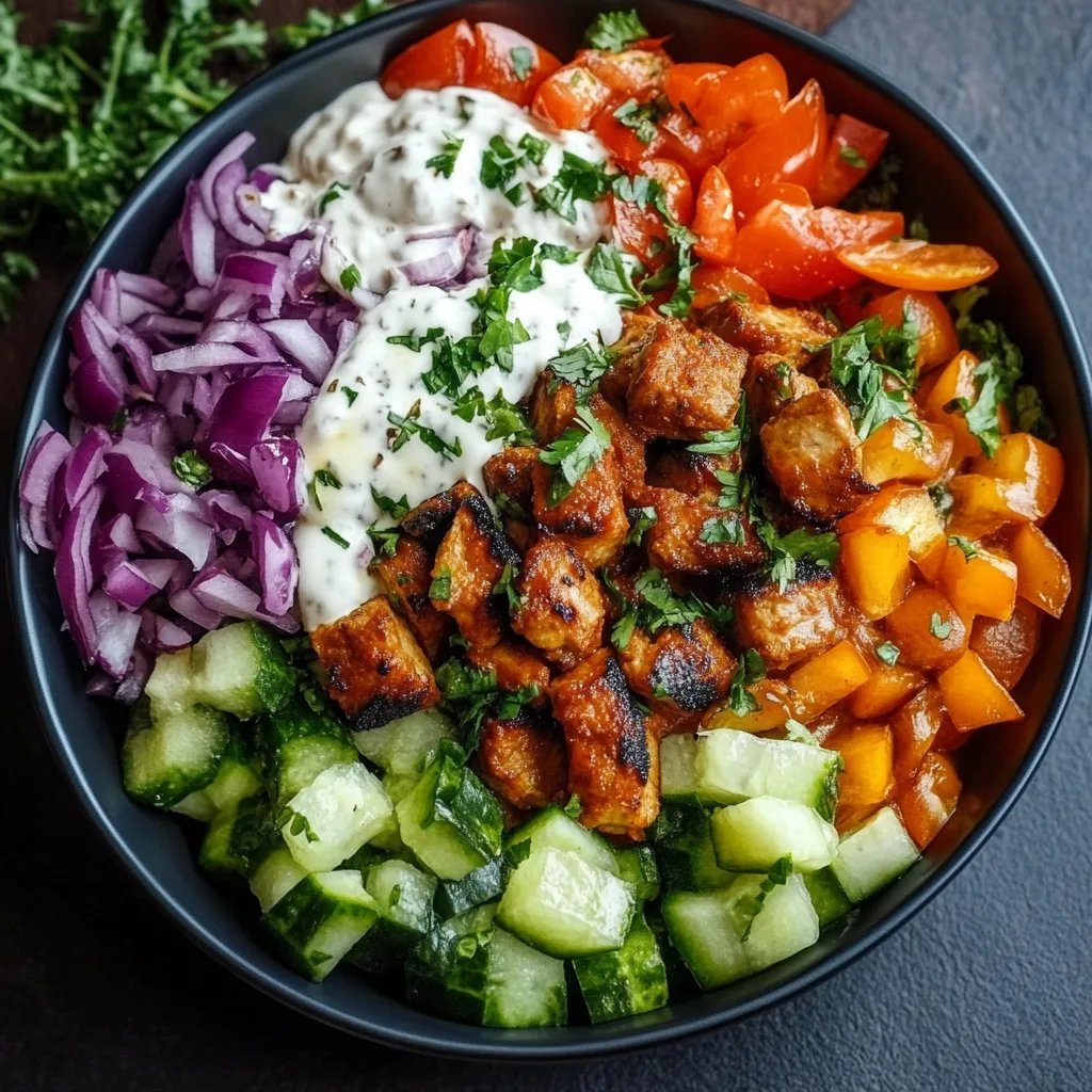 Kebab-Bowl mit hohem Eiweißgehalt