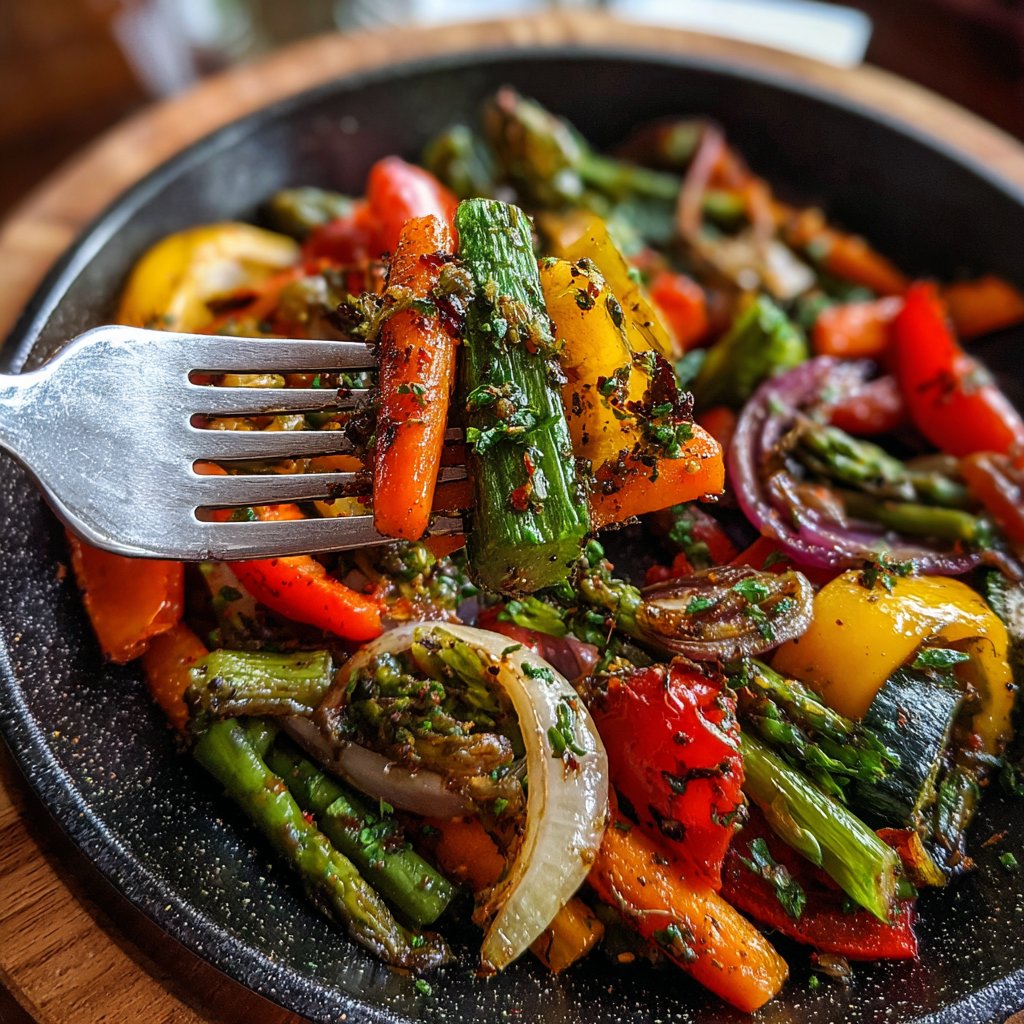 Mittagessen mit Gemüsepfanne