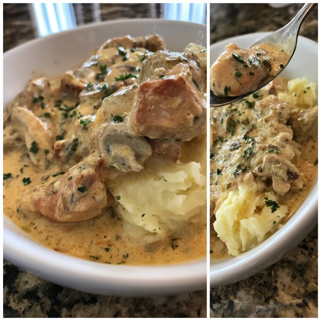 Hausmannskost Cremiges Hähnchen mit Kartoffelpüree