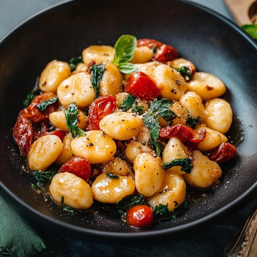 Gnocchi-Grünkohl-Pfanne mit Pilzen und getrockneten Tomaten