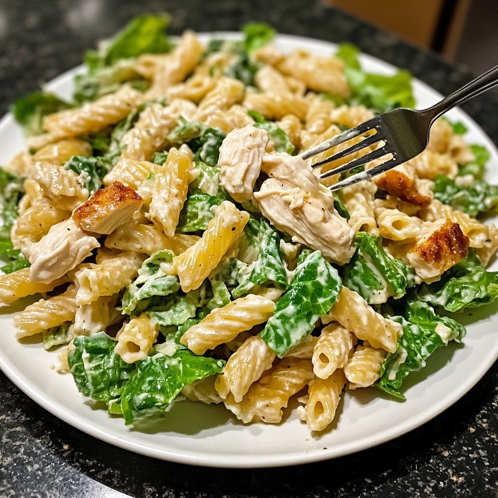 Chicken Caesar Pasta Salat