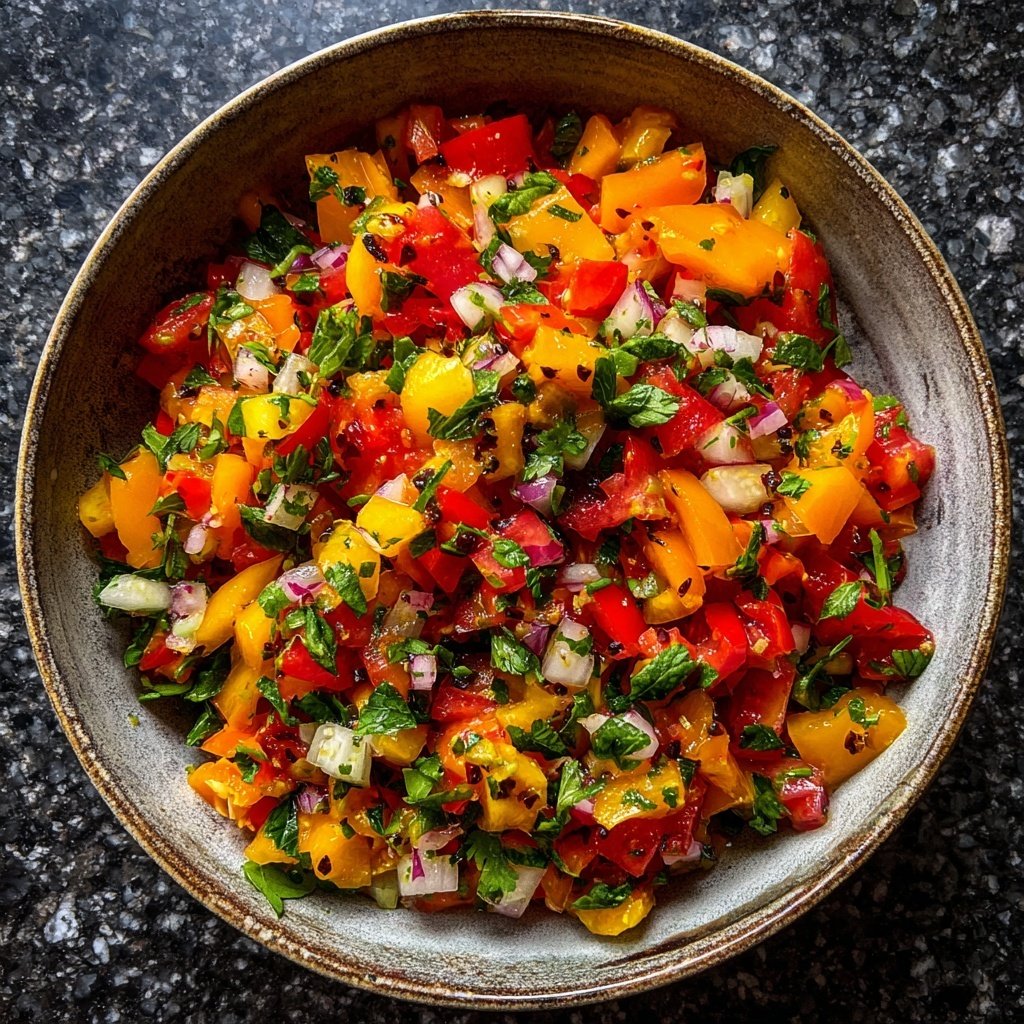 Reissalat Mit Paprika Zum Grillen